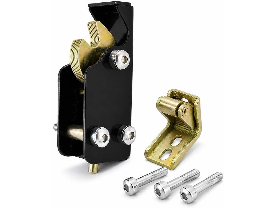 Porta Com Mola, Trava Industrial Compressão Preta, Metal