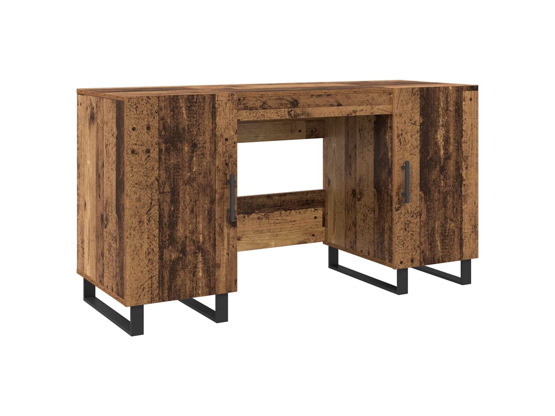 Conjunto 1 Secretária De Computador Vidaxl Castanho Derivados De Madeira (140 X 50 X 75 Cm)