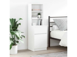 Vidaxl Mesa De Cabeceira 39x35x125 Cm Derivados De Madeira Branco