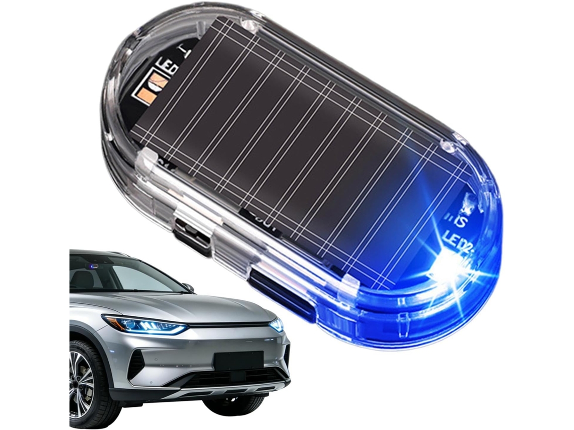 Alarme Solar Para Carro – Carregamento Com Porta Usb, Luz De Segurança Intermitente Para Sedãs, Caminhões, Caravanas