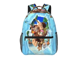 Mochila Donkey Kong J85 Para Escola E Trabalho, Leve E Impermeável, Mochila Estilosa Para Estudantes E Adultos N85