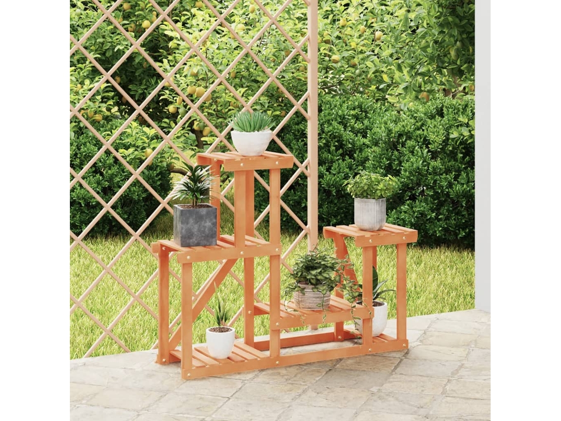 Vidaxl Suporte De Plantas 90x25x73,5 Cm Madeira De Abeto Maciça