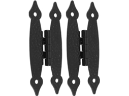 Conjunto De 2 Dobradiças Ferro Antigo Para Armário, 3, 5 Polegadas, Pretas, Com Desempenho Confiável Para Portas De
