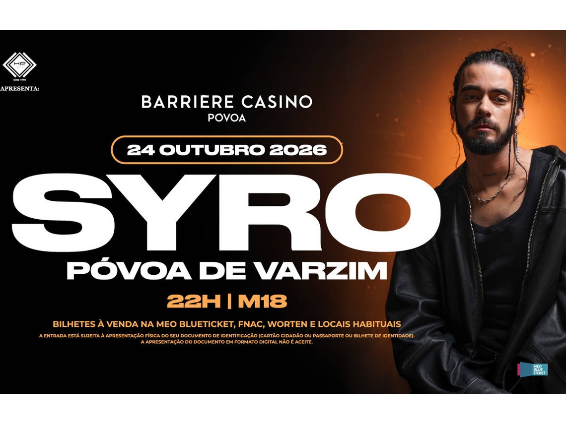 Bilhete SYRO|CASINO DA PÓVOA