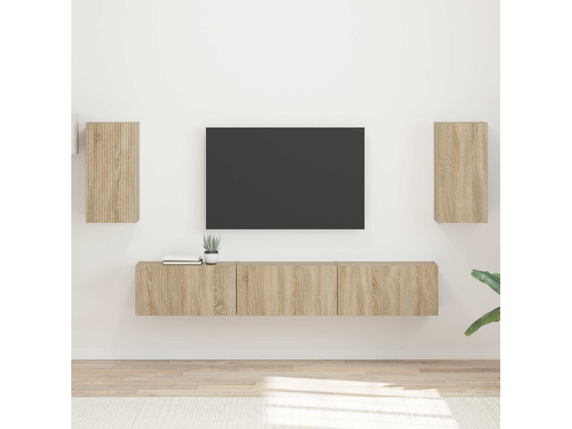 Vidaxl Conjunto De Móvel De Tv 5 Unid. Carvalho Sonoma