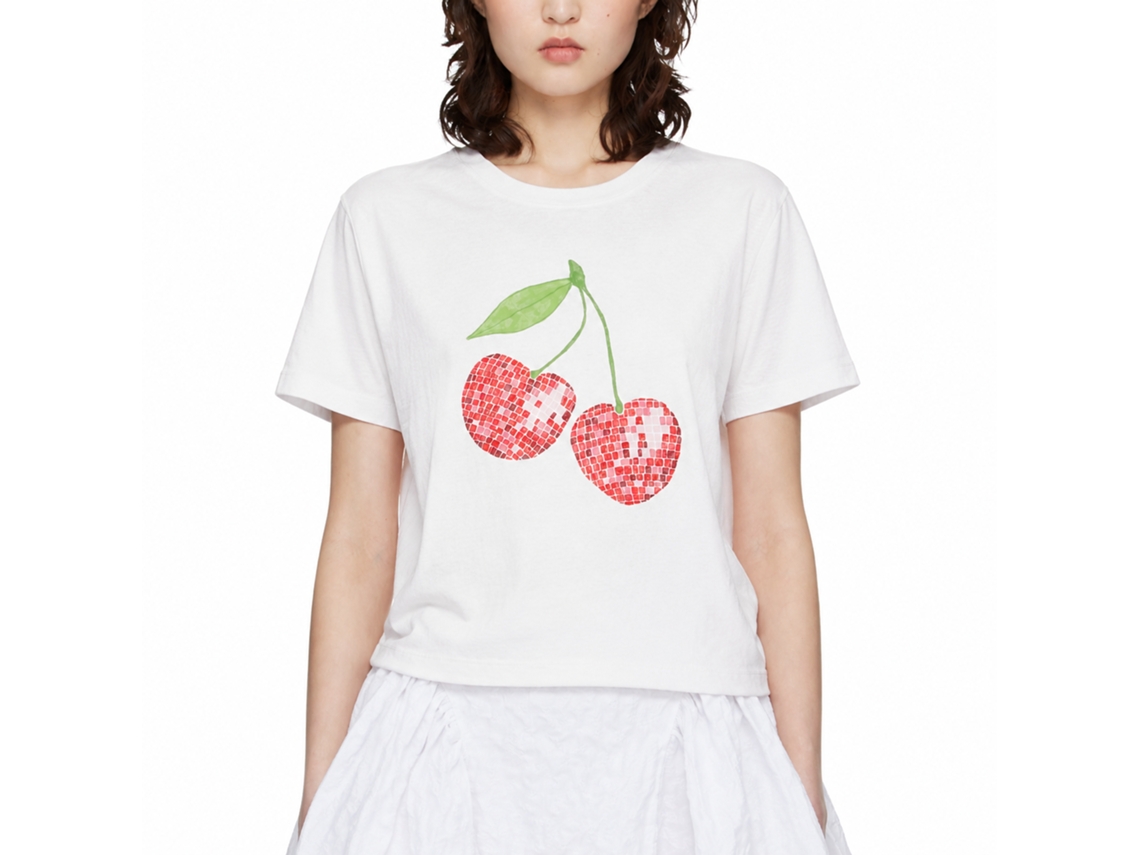 Camiseta Rockinstone Disco Cherry Lauren Emmett Art com design exclusivo de designer.