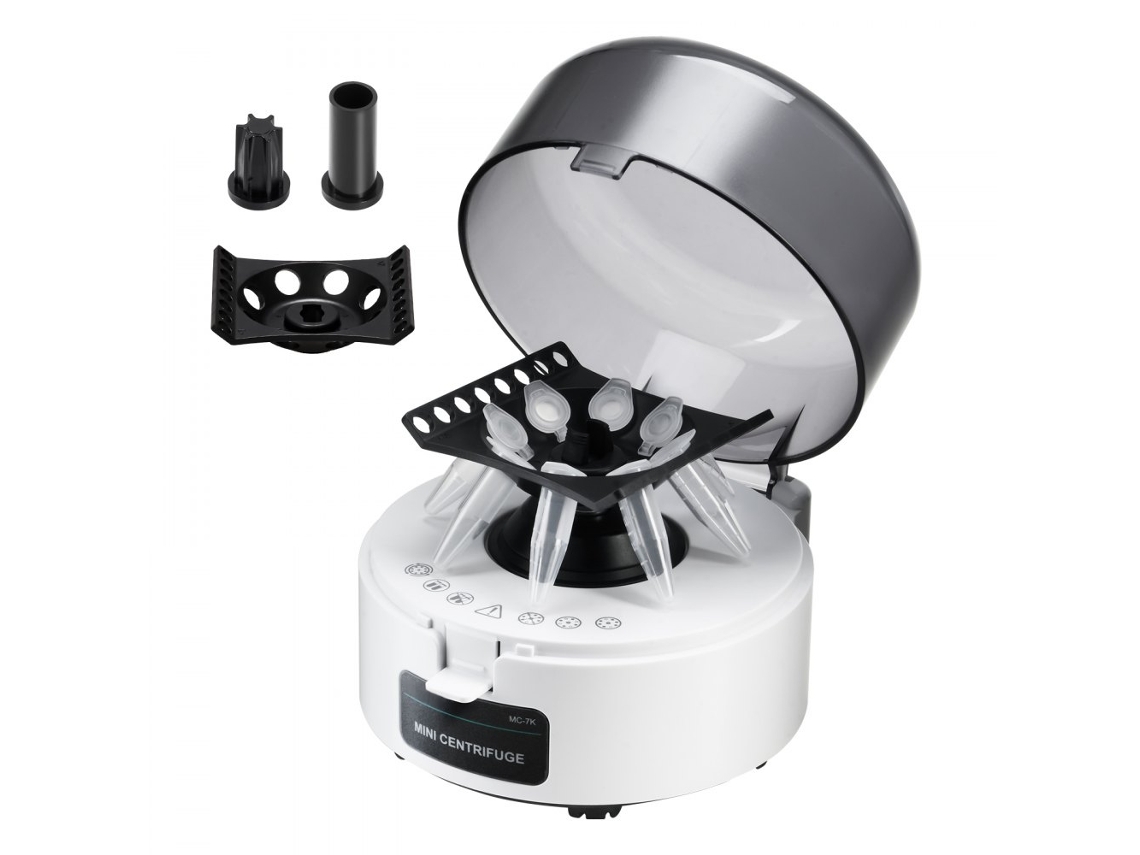 Centrífuga Compacta E Portátil Tekmaquinas Com Rotor Universal E Alta Rotação Para Laboratório