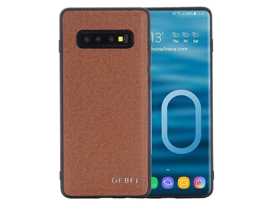 Capa Protetora De Couro Gebei Com Cobertura Total E À Prova De Choque Para Samsung Galaxy S10+