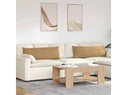 Vidaxl Travesseiros De Sofá 2 Pcs Castanho 120 X 40 Cm