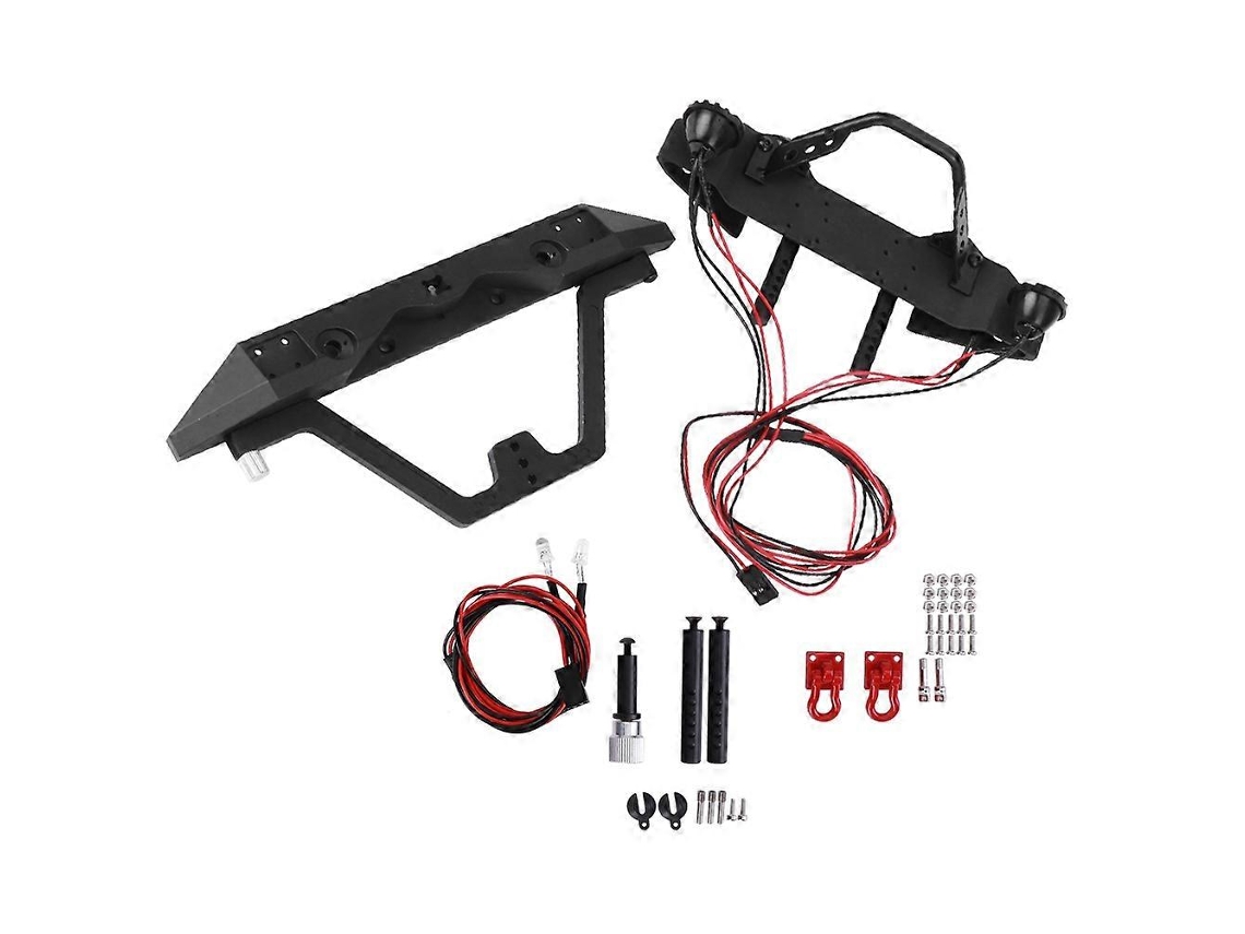 Para Choque Dianteiro E Traseiro Com Luz Led Para Trx4 Scx10 90046 1/10 Rc Carvayotoy