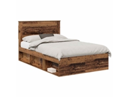 Estrutura da Cama com Cabeceira Madeira Antiga 120x200 cm MAISON EXCLUSIVE