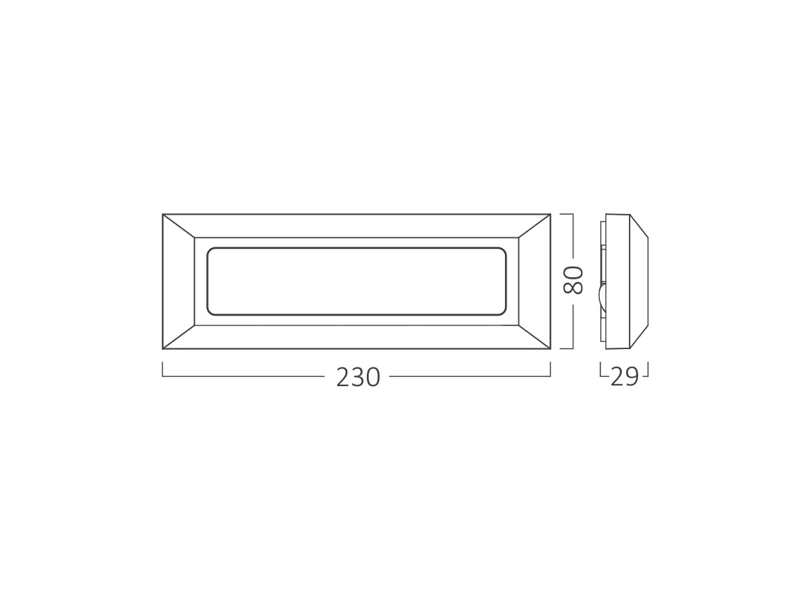 Aplica RITA GU10 2x35W Cinza Alumínio IP44