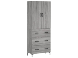 Guarda-roupa alto em madeira Sonoma Cinza, exclusivo da Maison (69,5 x 34 x 180 cm)