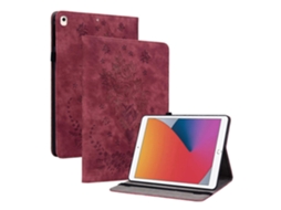 Capa de couro inteligente Webake para tablet com padrão de borboleta e rosa