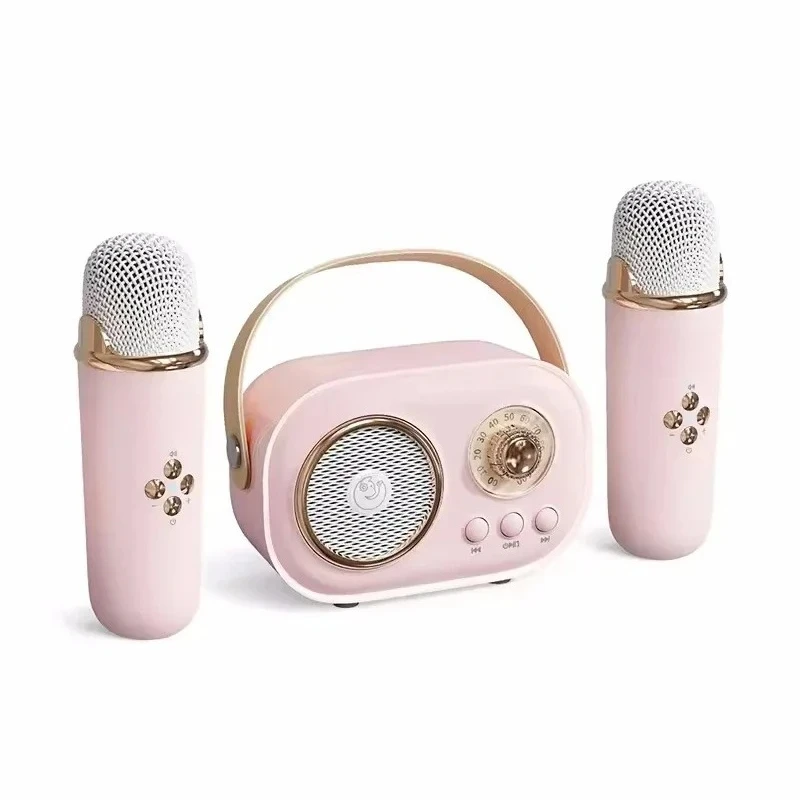 Microfone Bluetooth MDUG Multifuncional para Karaokê (dois Microfones)