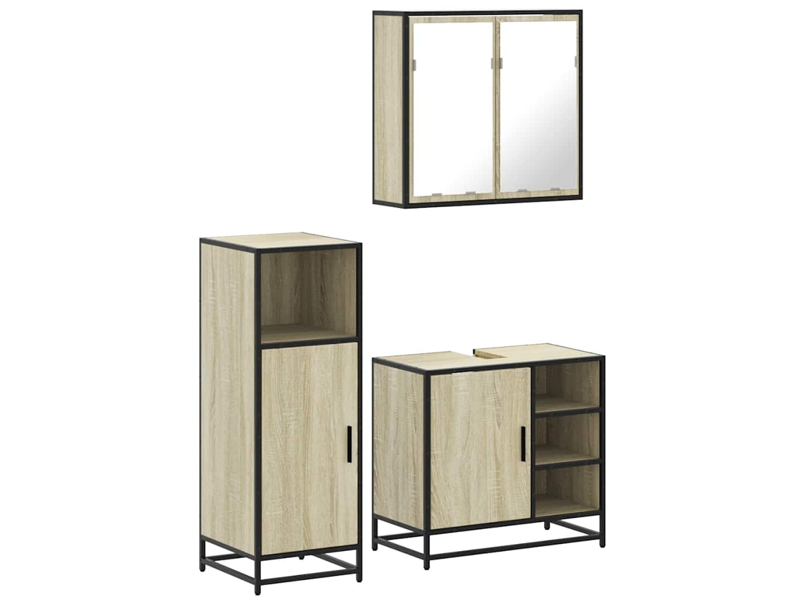 Bathroom Furniture Set, Bathroom Furniture Sets Vidaxl Marrom Madeira Processada (n/a)