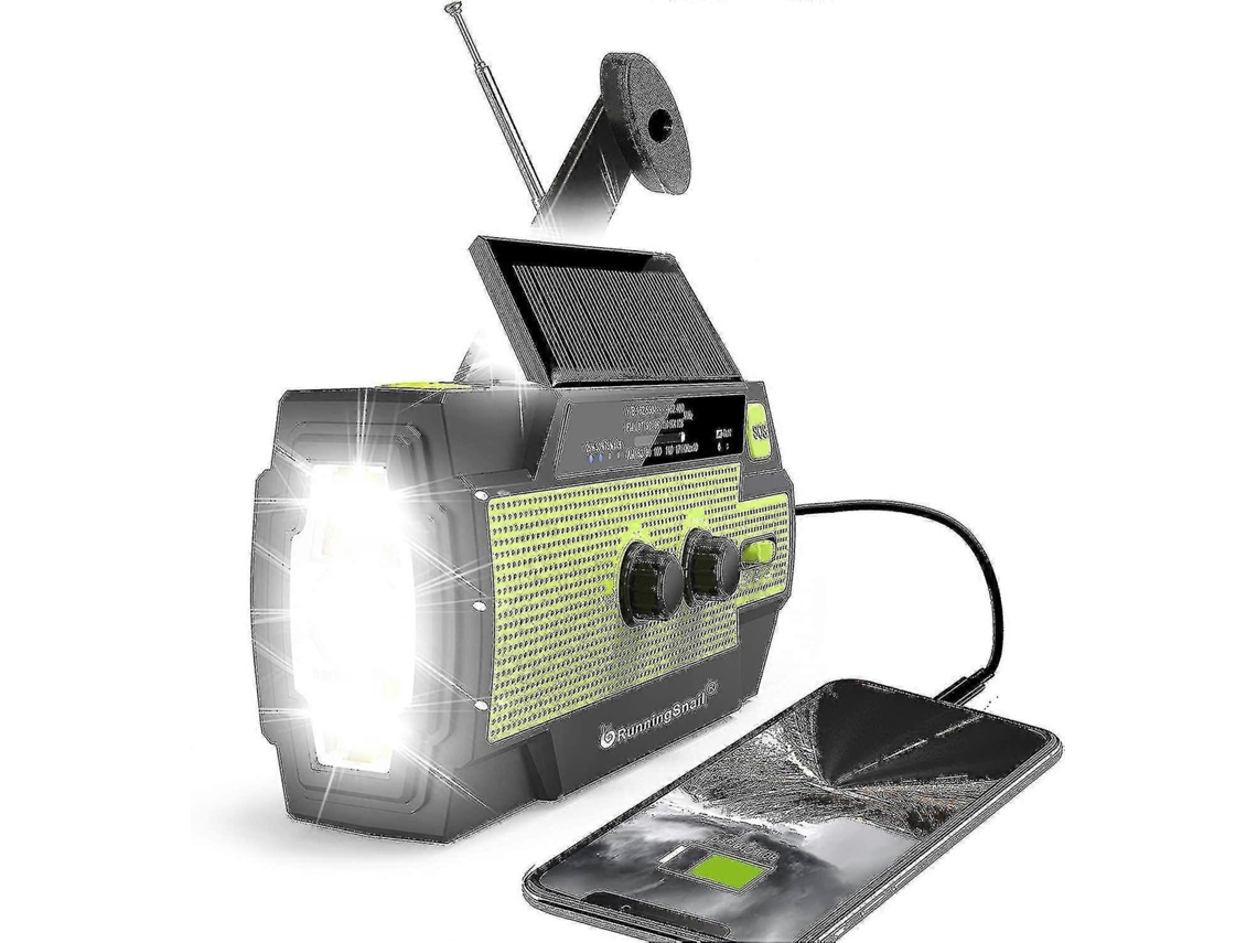 Rádio De Emergência Solar Zk Com Manivela, Rádio Meteorológico Com Luz De Leitura E Carregador De Celular Olysi Shop