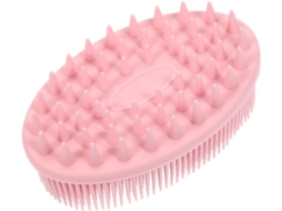 Escova De Banho Dupla Face Em Silicone Macio Com Cabo Confortável Para Limpeza, Adequada Para Bebês E Adultos