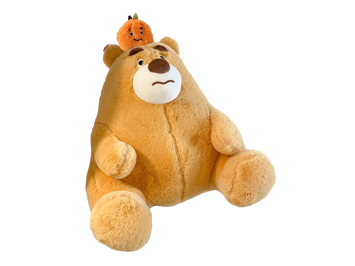 Urso de pelúcia WalshLXq sentado, macio e confortável, brinquedo decorativo, animal fofo laranja, 23 cm/9 polegadas