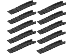 Conjunto De 10 Calços Niveladores Plástico Preto Para Móveis, Com Base Ajustável Para Mesas, Cadeiras, Armários E Camas