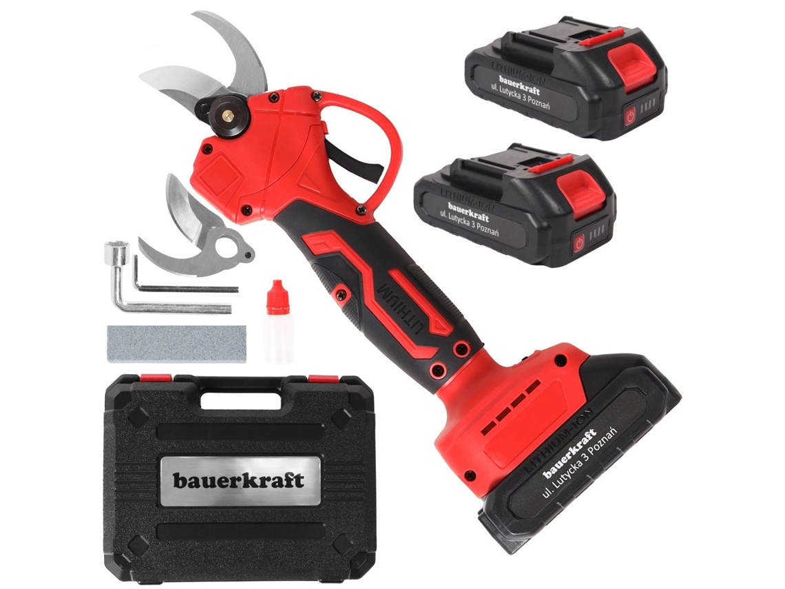 Tesoura Poda Jardim Bateria 21v 30mm 2 Acumuladores
