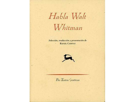 Livro Habla/ Speak de Walt Whitman (Espanhol)