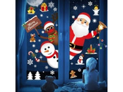 Adesivos de Natal Diy Rena Fofa Casa Loja Estáticos, Ergonômico, Uso Diário STELASPLEN