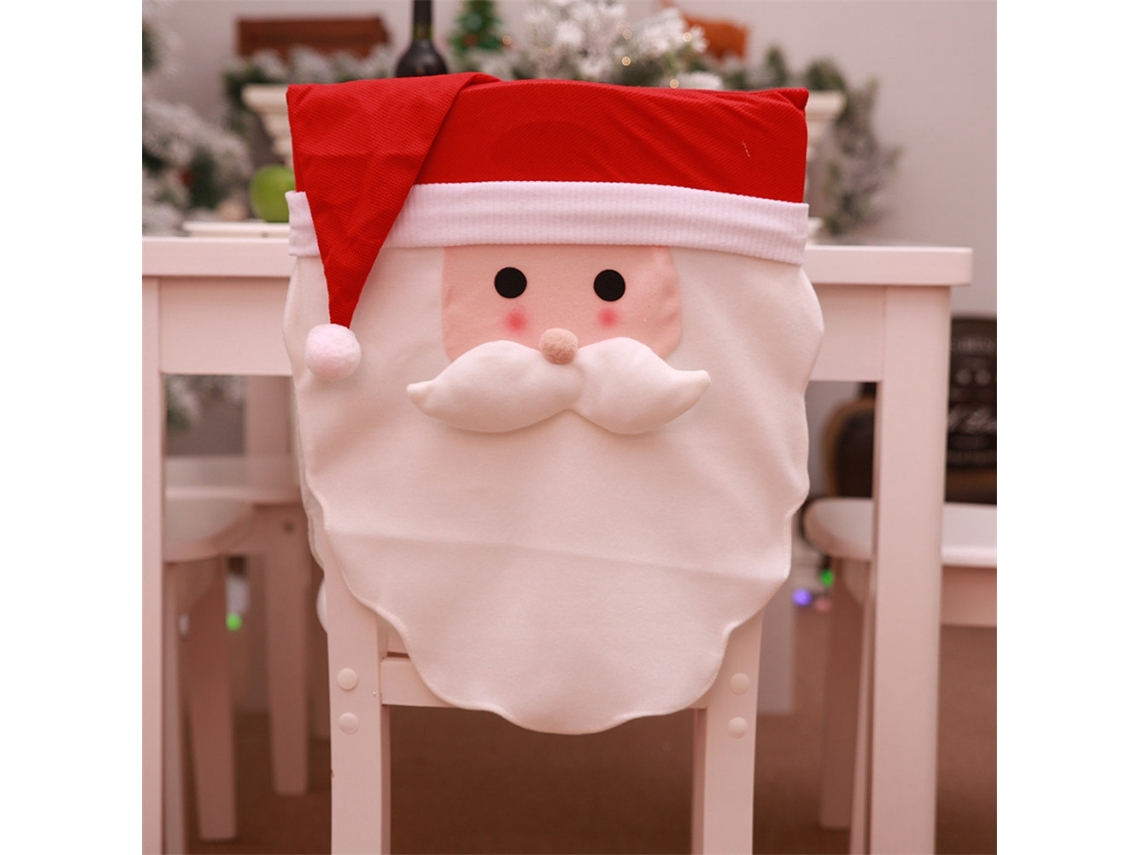 Capa Para Cadeira De Natal (design De Velho E Boneco De Neve) (estilo Com Capuz) Eoocoo