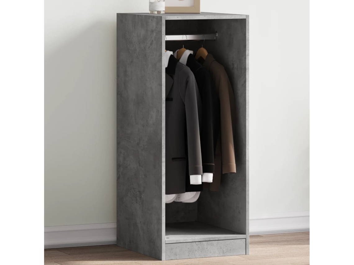 Vidaxl Roupeiro 48x41x102 Cm Derivados De Madeira Cinzento Cimento