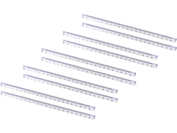 Conjunto de 10 réguas triangulares transparentes Toddmomy com números nítidos e plástico resistente ao desgaste, Ideais