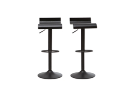 Conjunto de 2 bancos de cozinha pretos Surf Design MILIBOO