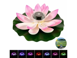 Led de Energia Solar Flor de Lótus Flutuante Lagoa Luz Noturna Da Piscina