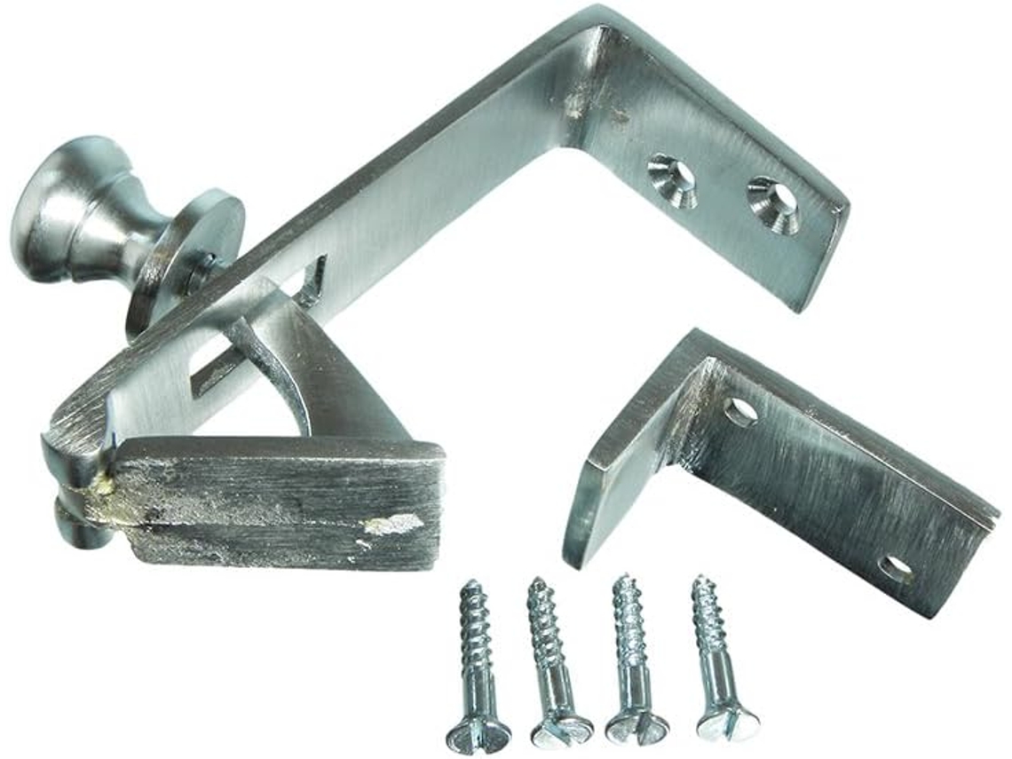 Conjunto De 2 Fechos De Alavanca Sourcingmap Com Fechadura E Parafusos, Acabamento Cromado Acetinado