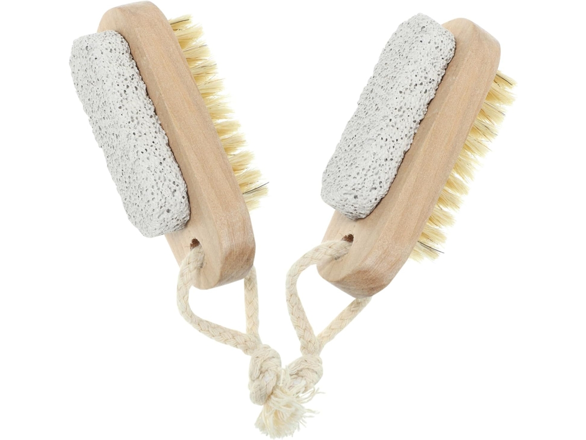 Conjunto De Escova Banho Anneome Com 2 Peças E Pedra Esfoliante Para Unhas Corpo, Ideal Para Banho E Ducha
