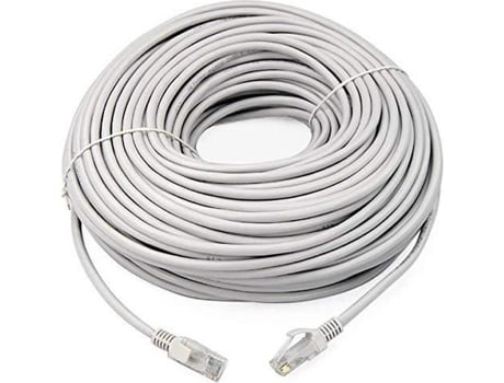 Link-e Cabo De Rede Rj45 100m Cat.6 Cinza, Ethernet, Qualidade Profissional, Alta Velocidade, Conexão Internet Box Tv Pc Ps4 Switch Xbox Wii ...