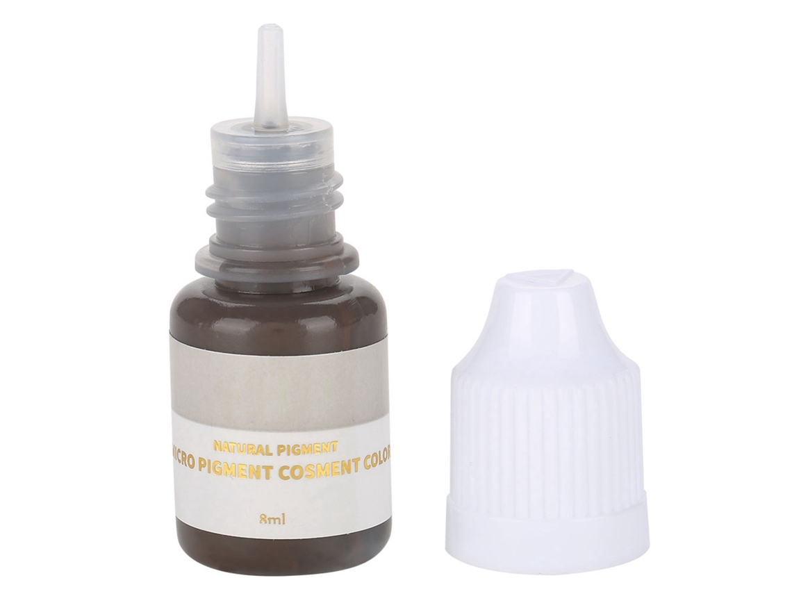 Tinta Pigmento Semi Permanente Microblading Para Sobrancelhas Cor Preto E Café