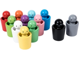 Brinquedo Para Crianças Pequenas: Copos De Madeira Empilháveis Com 12