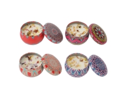 4 Velas De Aromaterapia Com Flores Secas E Aroma Duradouro