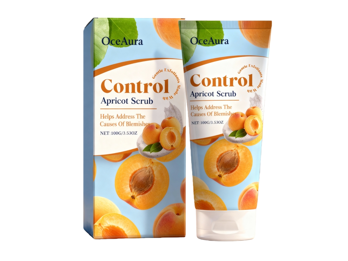 Facial Exfoliante Oceaura Apricot da Laxiscreed para uma Pele Macia LAXISCREED