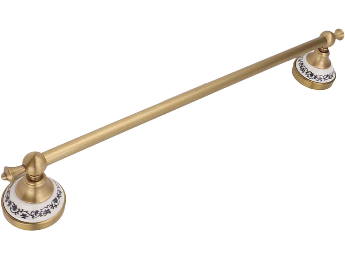 Suporte De Toalha Cobre, Design Europeu, Suporte De Toalha Haste Única, Suporte De Toalha Compacto Para Banheiro Com