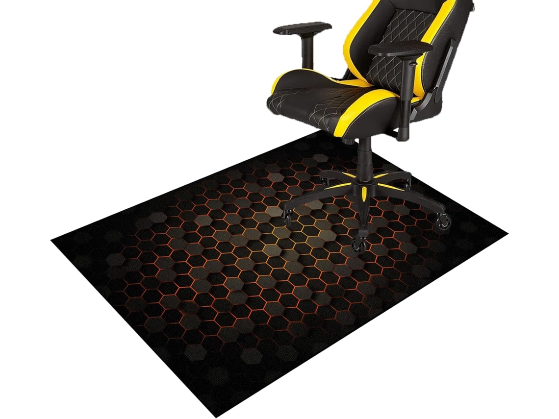 Tapete Cadeira Gamer Protetor Piso 90 X 120 Cm Parquet Pisos Rígidos, Escritório, Mesa,