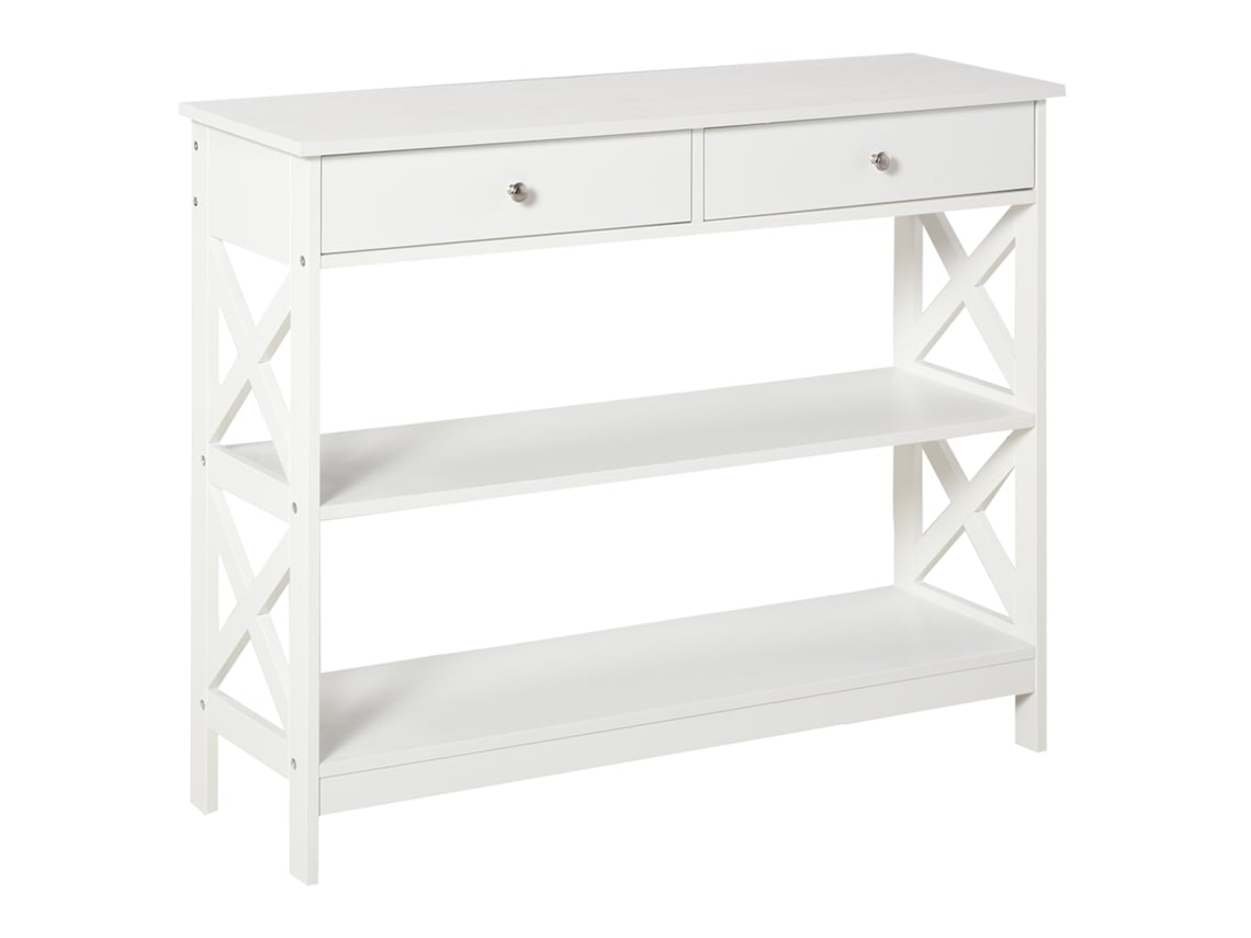 Mesa Console Mdf Cor White Homcom