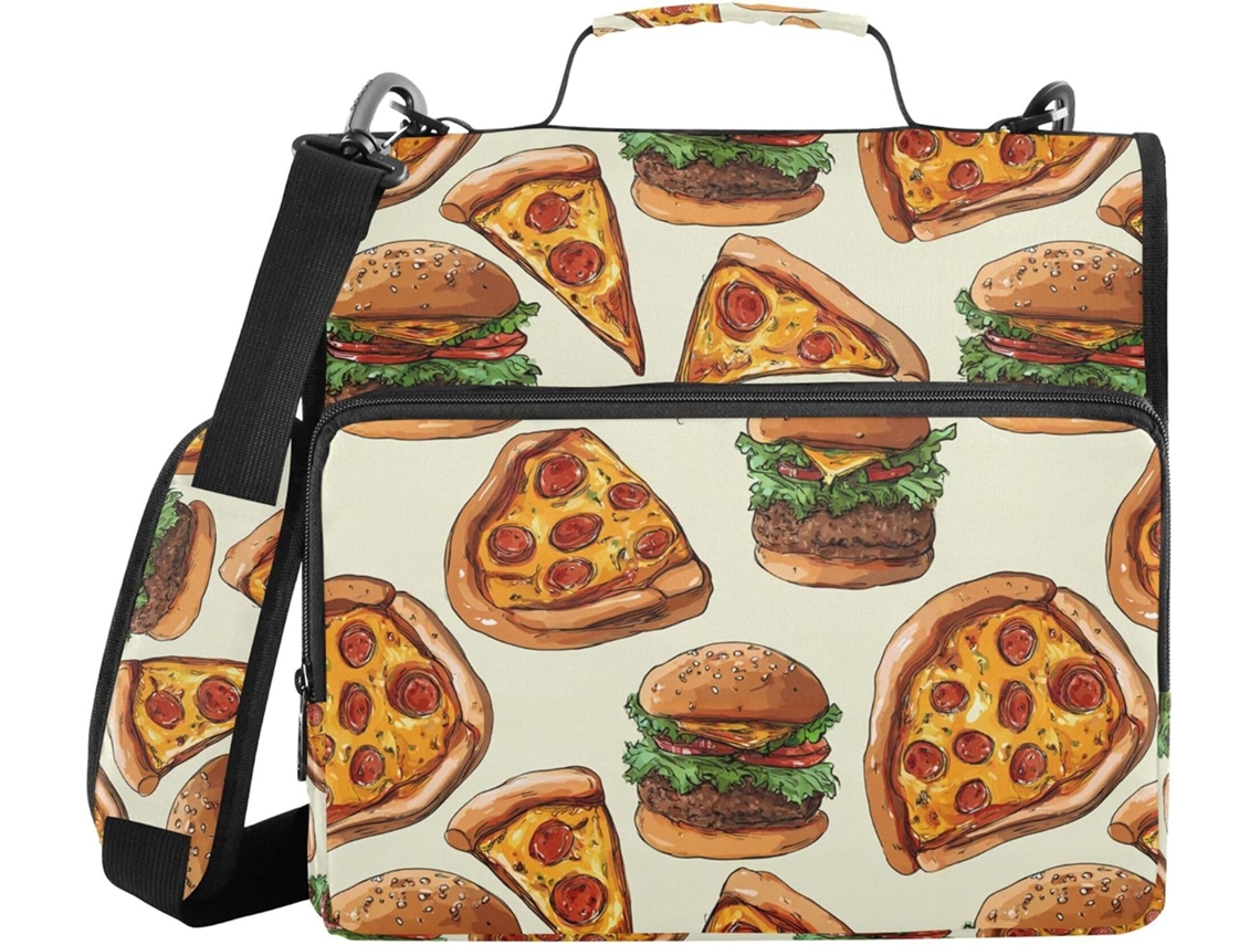Pasta Organizadora Com Zíper E Alça De Ombro, Grande Capacidade, 3, 8cm 1, 5 Polegadas, 3 Bolsos Lápis, Pasta