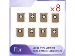 Conjunto De 8 Sacos Para Aspirador Pó 7490 Ultimate Home / L20 - Acessórios Resistentes E Alta Qualidade