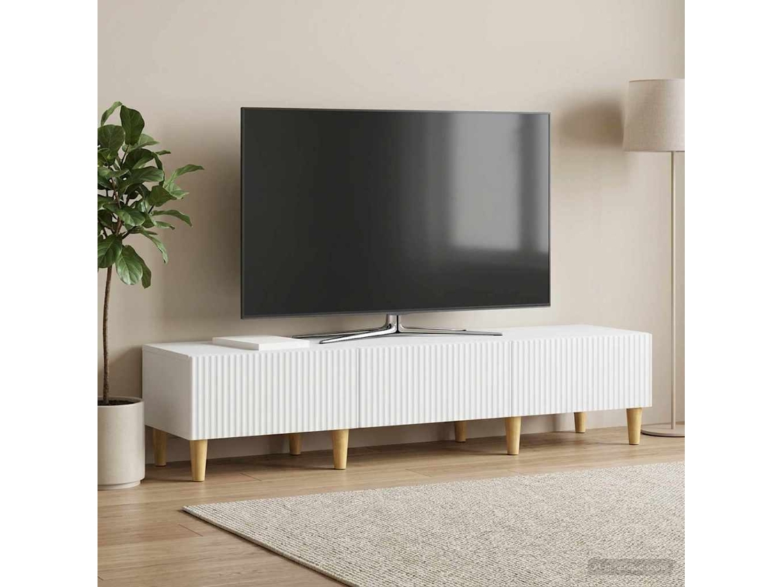 Vidaxl Gabinete Para Tv Branco 147 X 34,5 X 30 Cm Derivados De Madeira
