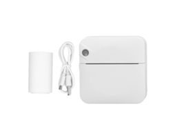 Impressora Térmica Bluetooth Mini Portátil 200dpi 1000mah Recarregável Sem Tinta Com 1 Rollo De Papel Branco