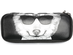 Organizador de lápis e marcadores Gentleman Mr Wolf de grande capacidade, ideal para maquiagem e uso escolar.