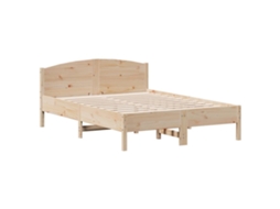 Cama Sem Colchão 140x190 Cm Madeira de Pinho Maciça MAISON EXCLUSIVE