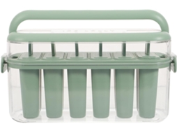 Forma De Sorvete Silicone Verde, 1 Peça, Reutilizável