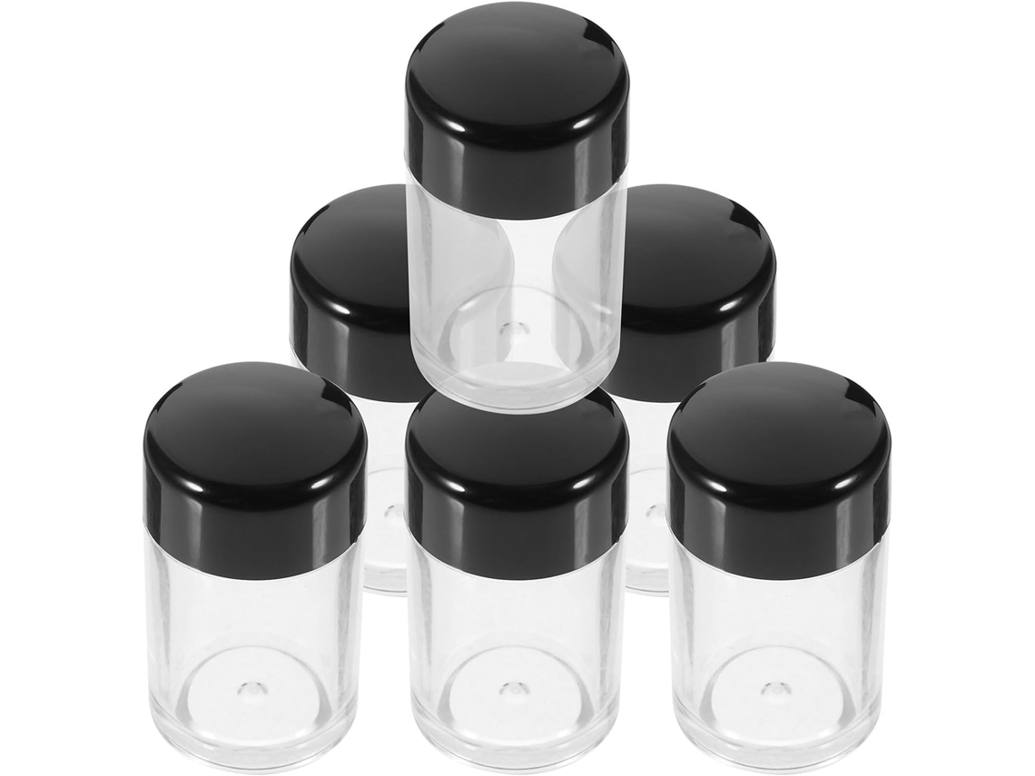 Conjunto De 6 Recipientes Vazios De Plástico Para Pó De 3g, Dispensador Leve E Compacto.